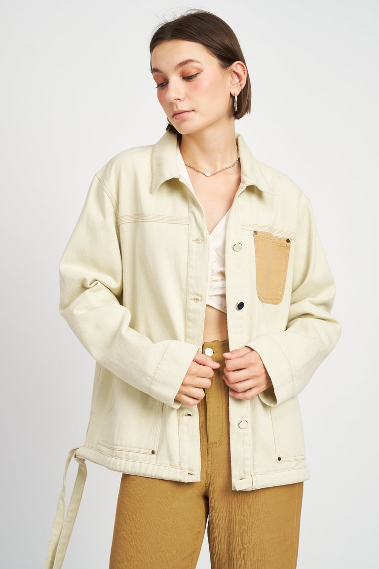 Nevaeh Denim Jacket - Ivory