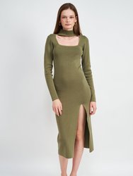 Octa Midi Dress - Olive