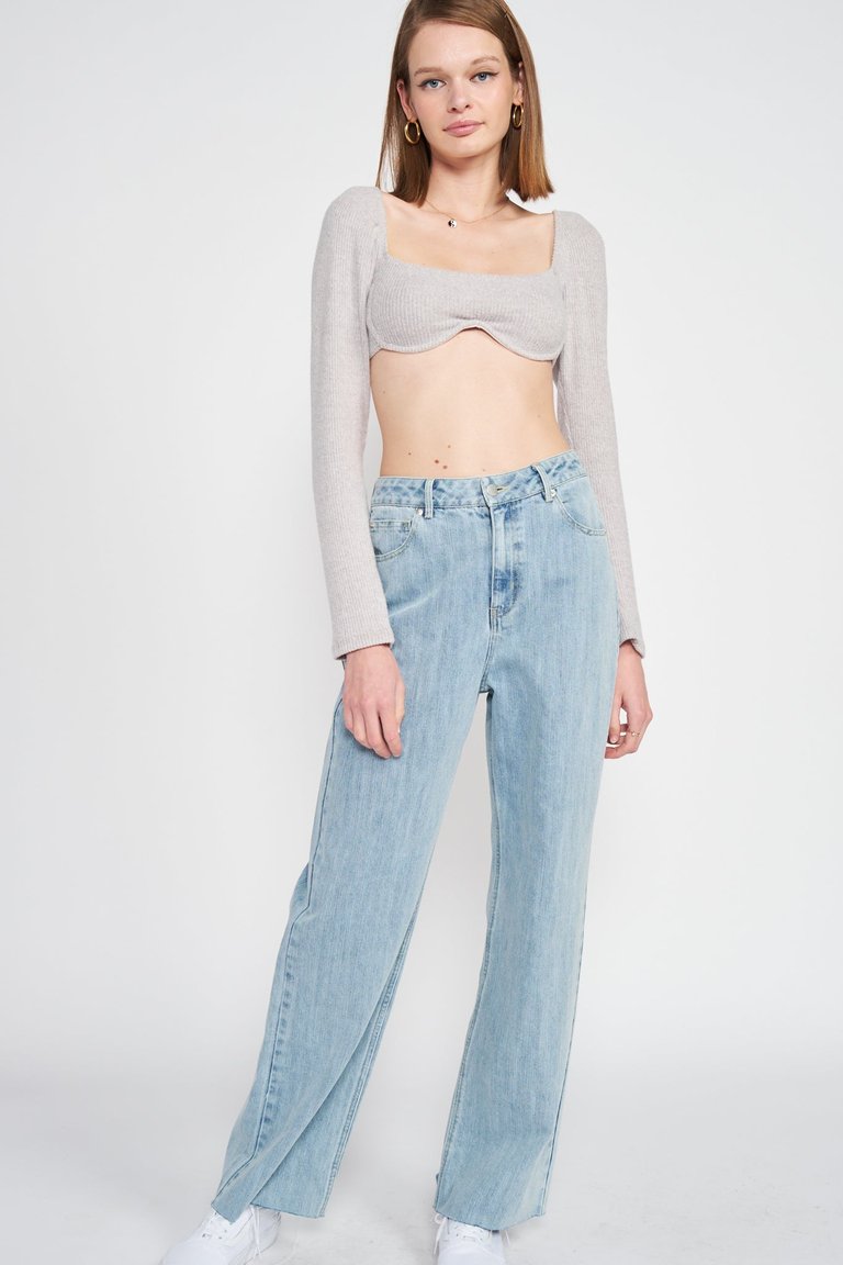 Oriana Square Neck Crop Top