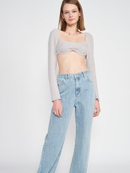 Oriana Square Neck Crop Top