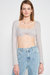 Oriana Square Neck Crop Top - Heather Grey