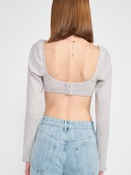 Oriana Square Neck Crop Top