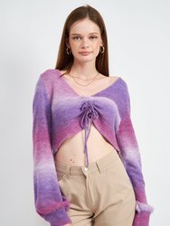 Paulie Crop Sweater - Purple