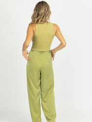 Satin High Waisted Wide Leg Trousers