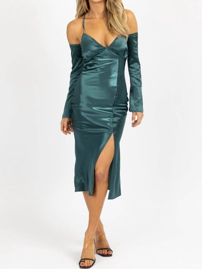 Emory Park Satin Maxi Dress With Long Cuff-Sleeve product