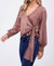 Side Wrap Tie Satin Top