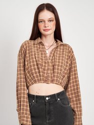 Sienna Button Up Shirt - Brown