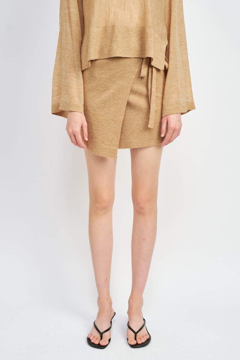 Umber Mini Skirt - Tan