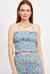 Vera Halter Neck Top - Blue Floral