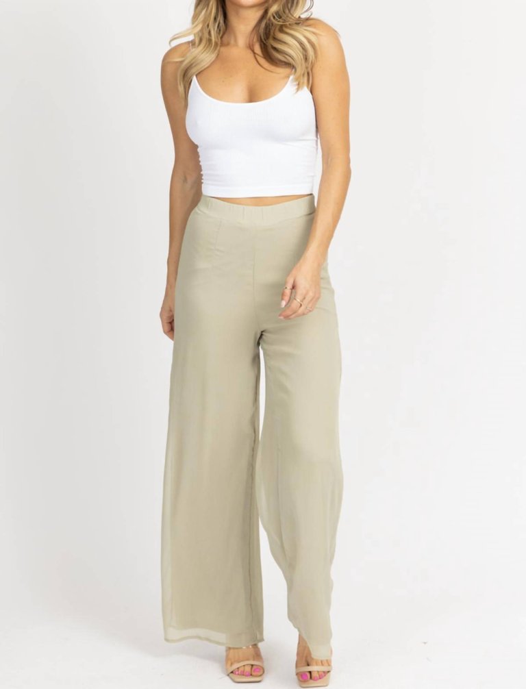 Wide Leg High Rise Pants