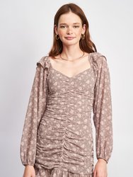 Zoe Mini Dress - Grey-Blush