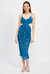 Zuri Mesh Maxi Dress - Blue Swirl