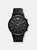 Emporio Armani Men's Renato AR2461 Black Leather Analog Quartz Fashion Watch - Black