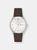 Emporio Armani Men's Zeta AR1999 Silver Leather Quartz Dress Watch - Silver