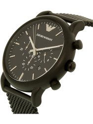 Mens Luigi AR1968 Black Stainless Steel Quartz Watch