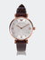 Womens AR11269 Gianni Quartz Silver Dial Watch - Brown