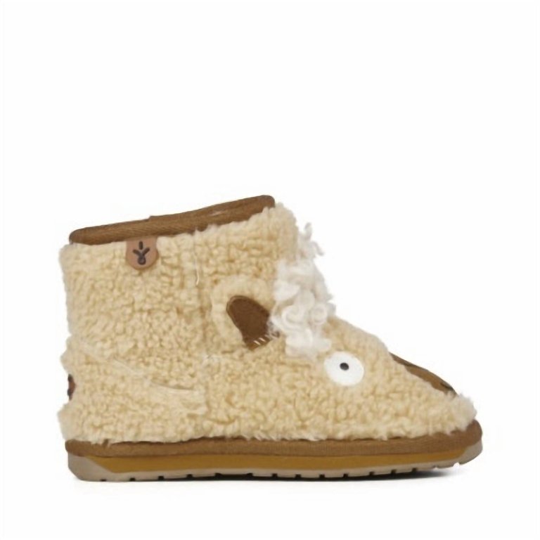 Girl's Llama Mini Boot In Beige - Beige