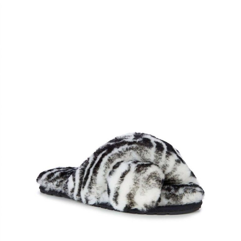 Women's Mayberry Slipper In Black Zebra - Black Zebra