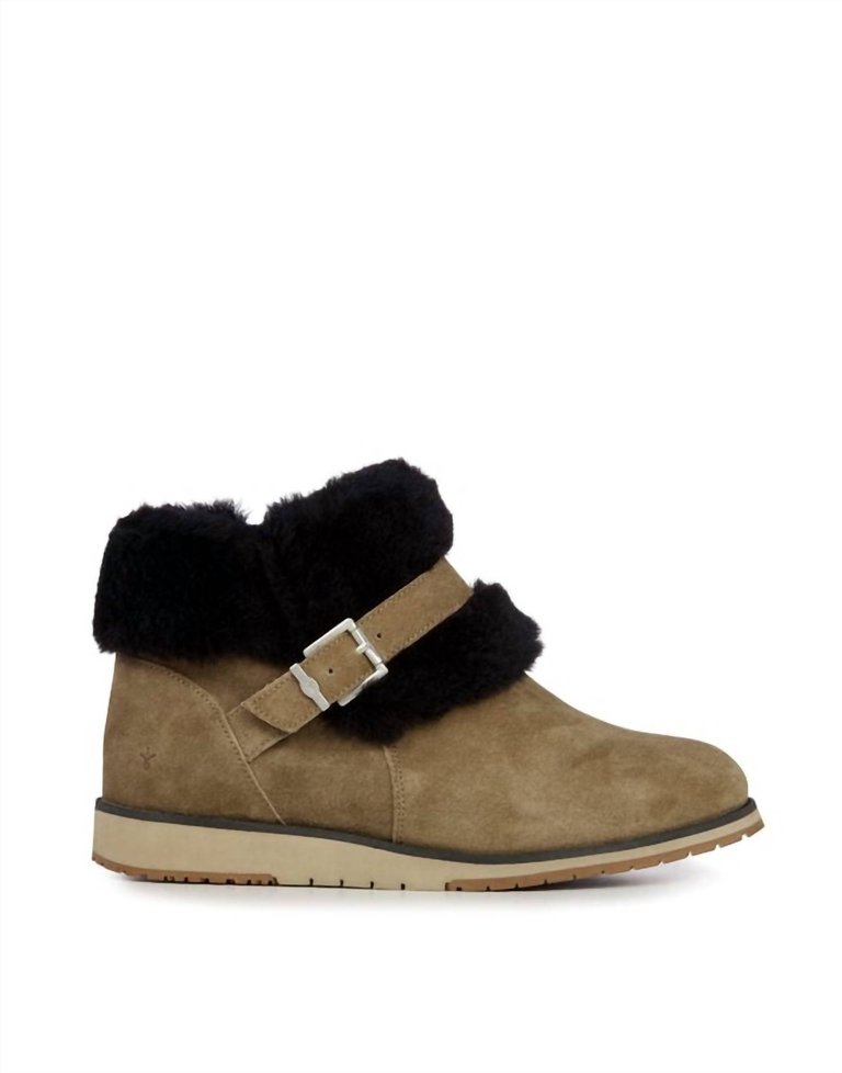 Women's Oxley Fur Cuff Boot In Coriander - Coriander