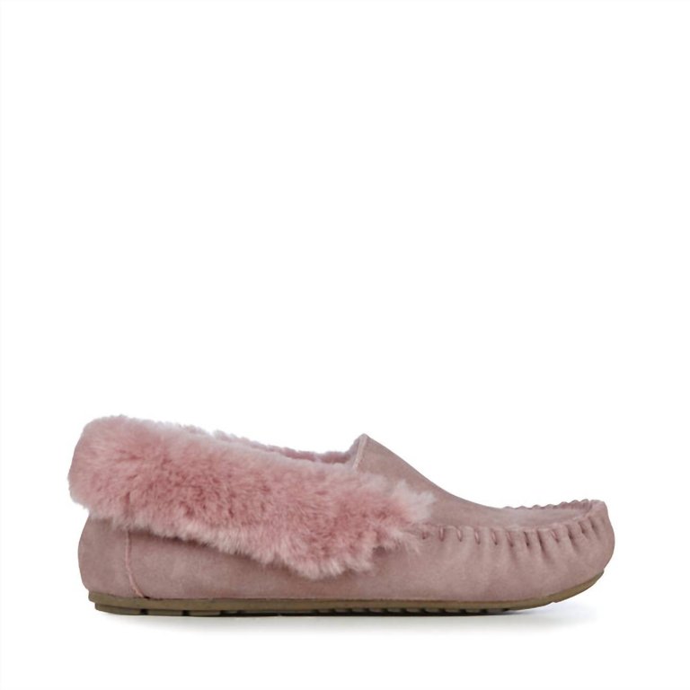 Women's Tomaree Cuff Moccasin Slipper In Blush