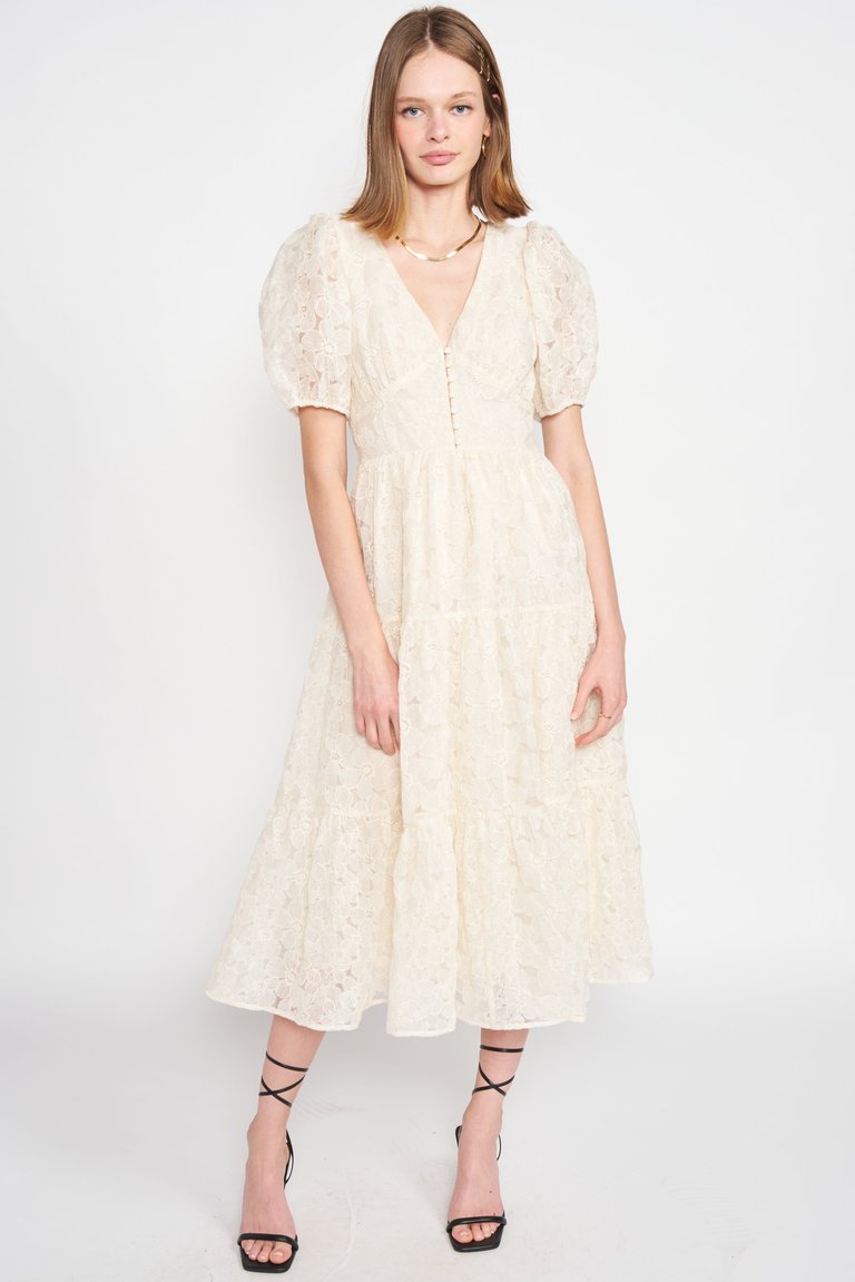 Agathe Midi Dress - Natural