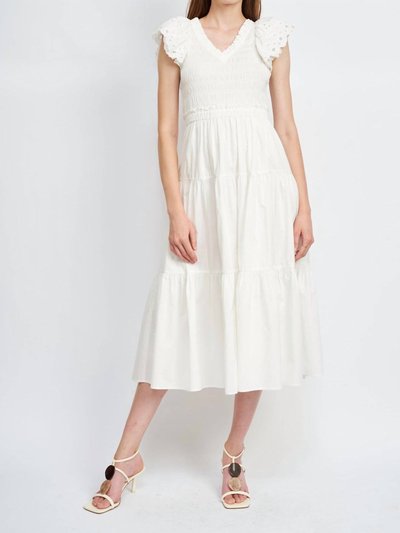 En Saison Alana Smocked Midi Dress In White product