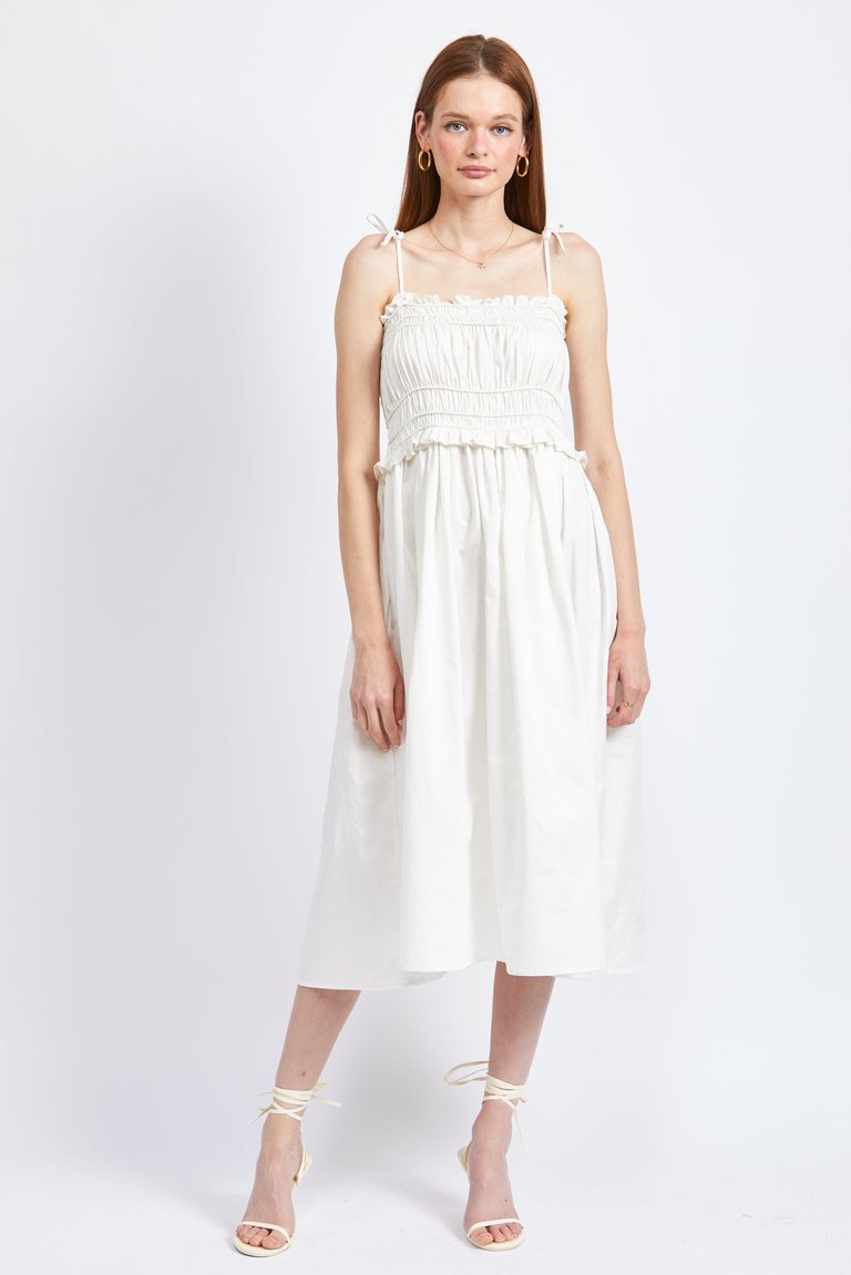 Aria Midi Dress - Off-White