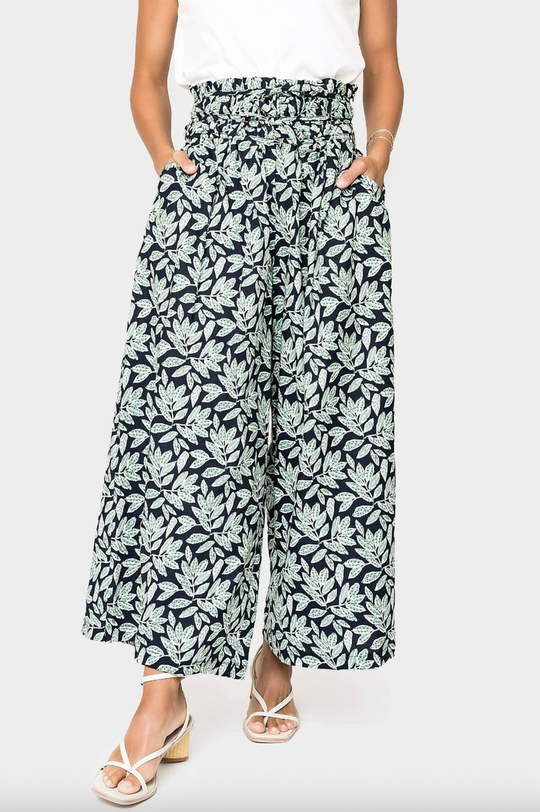 Arielle Pant In Forest Navy - Forest Navy