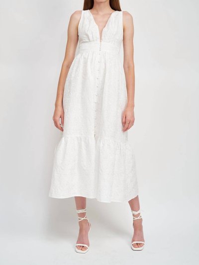 En Saison Beatrice Embroidered Maxi Dress In Off White product