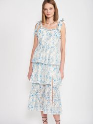 Claire Midi Dress - Blue