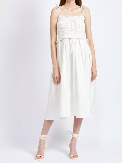 En Saison Cotton Poplin Midi Dress In Off White product