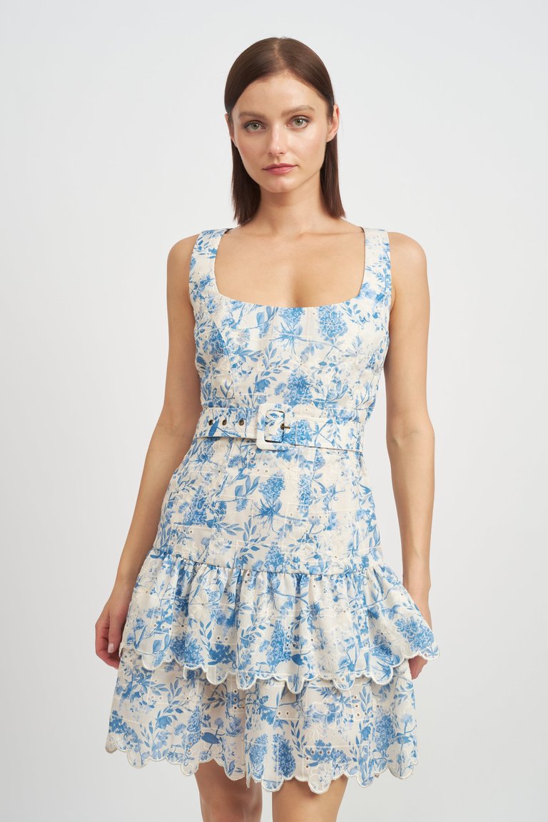 Davina Mini Dress - Blue