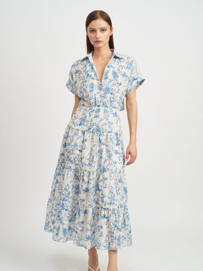 Tie Dye Maxi T Shirt Dress by Eesome - Blue - Miss Monroe Boutique