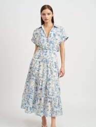 Davina Shirt Dress - Blue