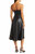 Dawn Faux Leather Strapless Fit & Flare Dress In Black