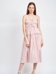 Destiny Midi Dress - Pink