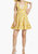 Embroidered Tiered Mini Dress - Yellow