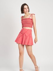 Emelia Mini Skirt - Luscious Red