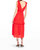Eyelet Midi Dress In Red