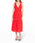 Eyelet Midi Dress In Red - Red