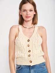 Fonda Sweater Top - Natural