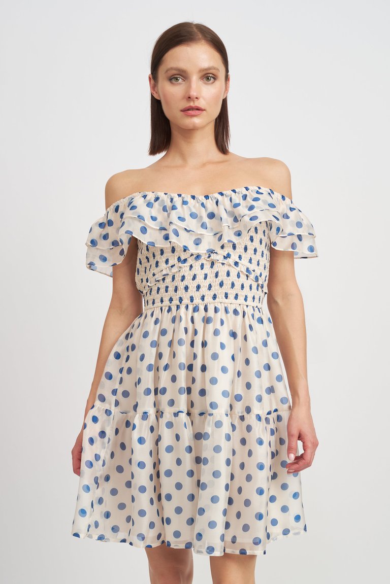 Frances Mini Dress - Blue