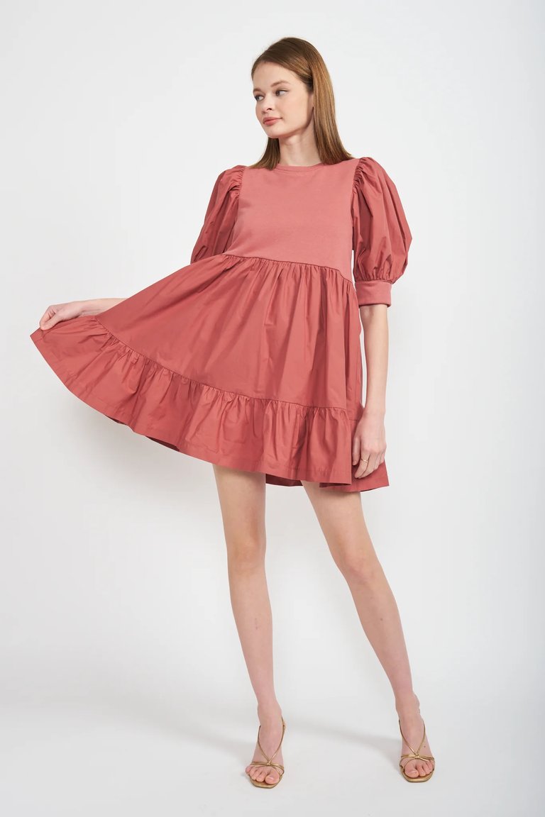 Gabriela Mini Dress - Burgundy