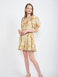 Grace Mini Dress - Sage Multi
