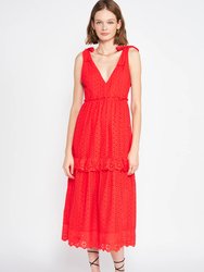 Hanna Midi Dress - Red