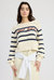 Helena Striped Sweater - Ivory Navy