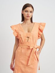 Isobel Mini Dress - Washed Coral