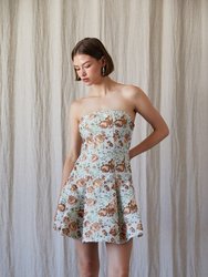 Kayla Mini Dress - Peach Combo