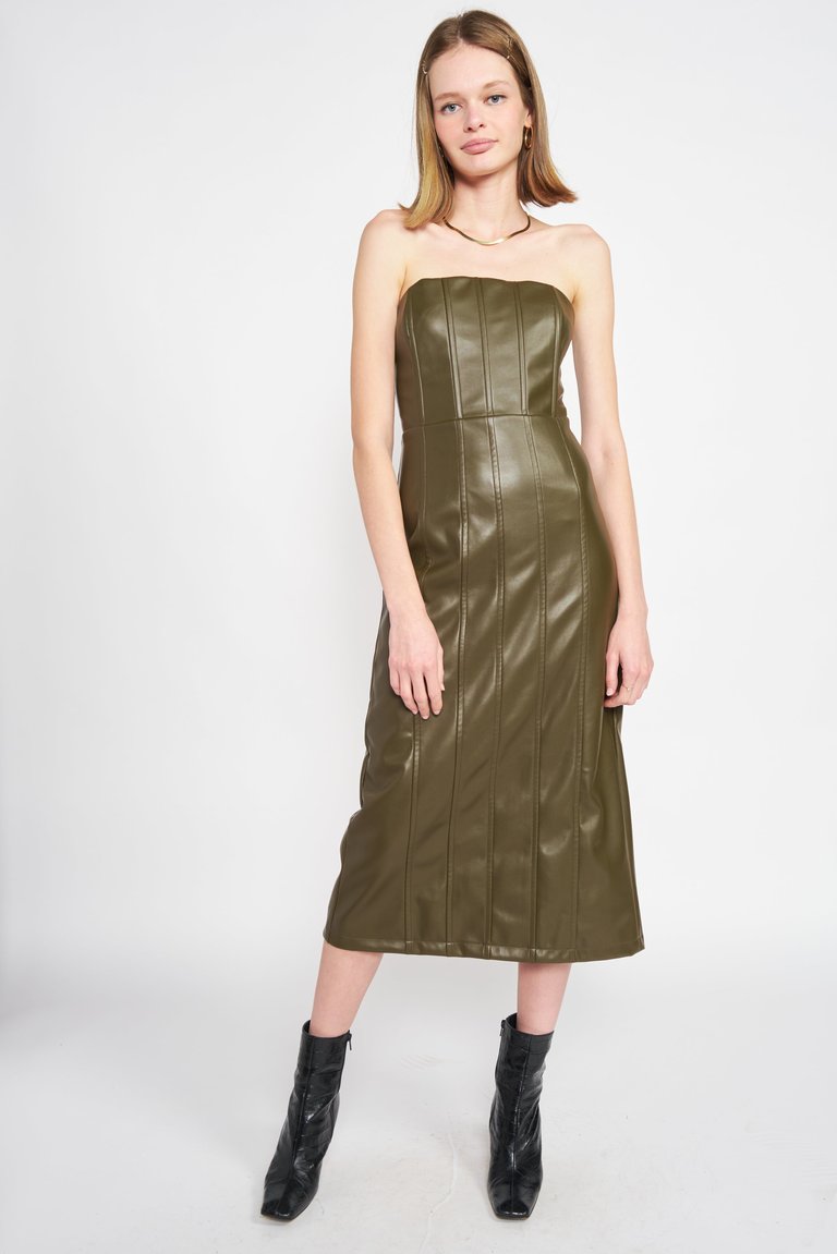 Lana Midi Dress - Olive