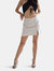 Linen Mini Skirt with Slit